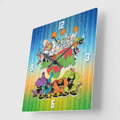 TUNE SQUAD™対モンスターズ スクエア壁時計 (傾斜)