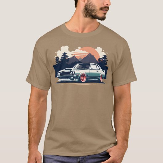 Tuned Japan Car boy family Tシャツ (正面)