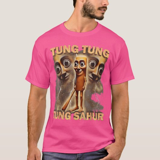 Tung Sahur レトロ Tシャツ (正面)