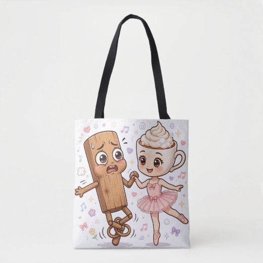 Tung Tung Sahur Funny Ballet Tote トートバッグ (正面)