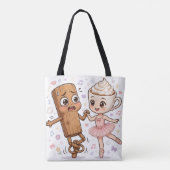 Tung Tung Sahur Funny Ballet Tote トートバッグ (裏面)