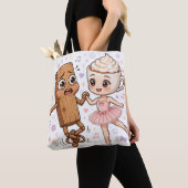 Tung Tung Sahur Funny Ballet Tote トートバッグ (クローズアップ)