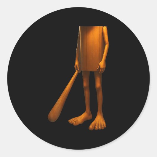 Tung Tung Tung Sahur Italian Brainrot Halloween Co ラウンドシール (正面)