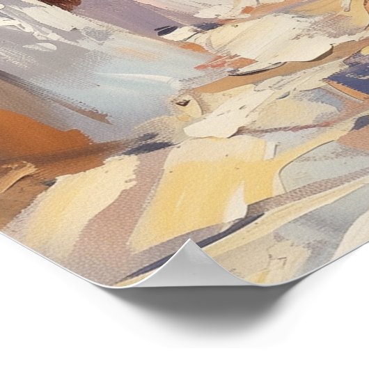 Tunis – Impressionist Travel Poster from Tunis ポスター (角)