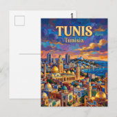 Tunis Skyline Tunisia ポストカード (正面/裏面)
