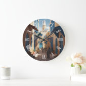 Tunis Tunisia Travel Medina ラージ壁時計 (ホーム)