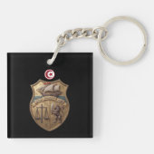 Tunisia country coat arms symbol emblem flag キーホルダー (裏面)