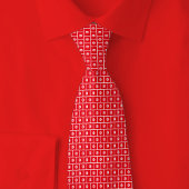 Tunisia Flag Brick Pattern ネクタイ