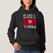 Tunisia Flag Souvenir  If lost send me to Tunisia パーカ (正面)