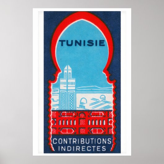 Tunisia - Matchbox Print - Sweden Wall Art ポスター (正面)