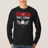 Tunisia Table Tennis  Support Tunisian Ping Pong T Tシャツ (正面)