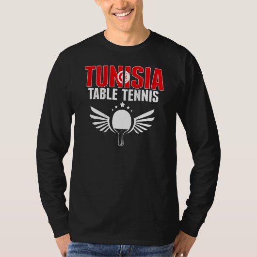 Tunisia Table Tennis  Support Tunisian Ping Pong T Tシャツ (正面)