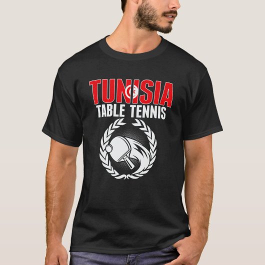 Tunisia Table Tennis   Tunisian Ping Pong Team Sup Tシャツ (正面)