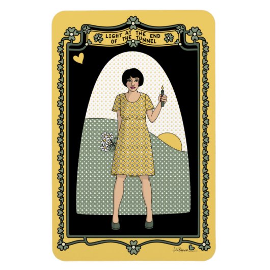 Tunnel_A_4x6冷蔵庫の端の光 マグネット (縦)