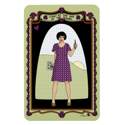 Tunnel_A_4x6冷蔵庫の端の光 マグネット (縦)