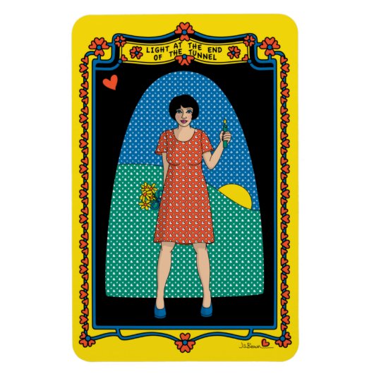 Tunnel_B_4x6冷蔵庫の端の光 マグネット (縦)