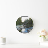 Tuolumne River by Campground, Yosemite, CA ラウンド壁時計 (ホーム)