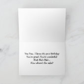 Tuph誕生日カード付き猫 カード (内部)