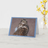 Tuph誕生日カード付き猫 カード (黄色い花)