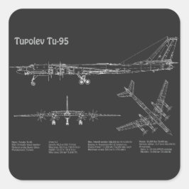 Tupolev Tu-95 – 飛行機の設計図の計画PD スクエアシール