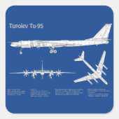 Tupolev Tu-95 – 飛行機の設計図プランABD スクエアシール (正面)