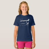 Tupolev Tu-95 – 飛行機の設計図プランABD Tシャツ (正面フル)