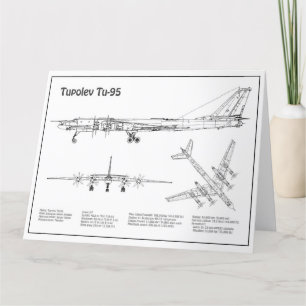 Tupolev Tu-95 – 飛行機の設計図プランBD サンキューカード