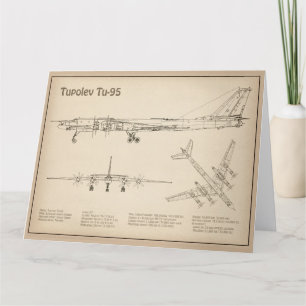Tupolev Tu-95 – 飛行機の設計図プランSD サンキューカード