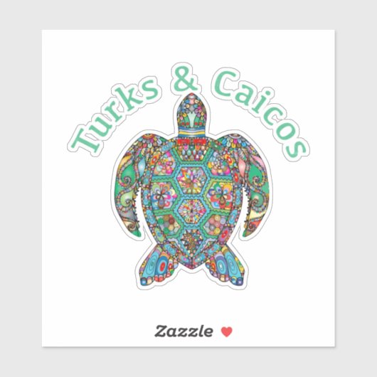 Tur Caicos Tribal Turtle シール (シート)