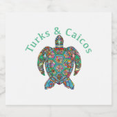 Tur Caicos Tribal Turtle スパークリングワインラベル (シングルラベル)