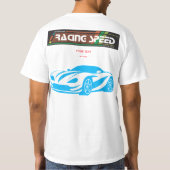 Turbo Racing Speed Car – Performance Auto Art Tシャツ (裏面)