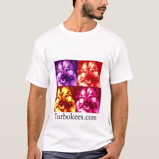 Turbokees.comのクォードによって着色されるロゴ Tシャツ (正面)