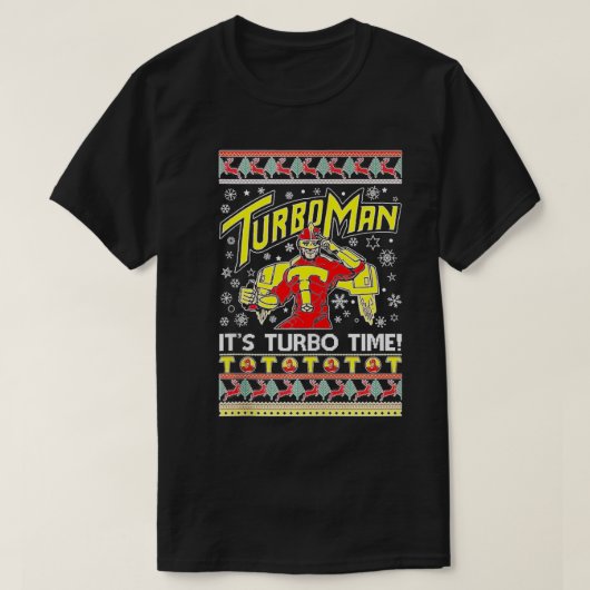 TurboManそのターボ時間の醜い Tシャツ (デザイン正面)