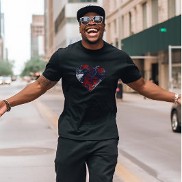 Turbulent Heart-Dark Moody Gothic Abstract Art Tシャツ