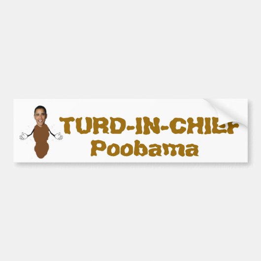 TURD-IN-CHIEF、Poobama バンパーステッカー (正面)