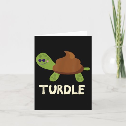 Turdle うんちウミガメ顔文字 カード (正面)