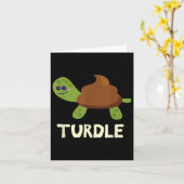 Turdle うんちウミガメ顔文字 カード (黄色い花)