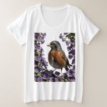 Turdus migratorius とウィスコンシン州のスミレ Viola