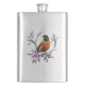 Turdus migratorius Surrounded By Mountain Laurel フラスク (正面)