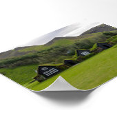 Turf houses in Iceland ポスター (角)