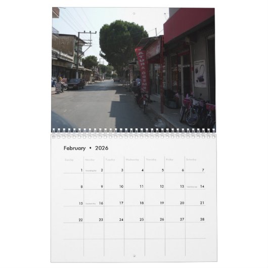 Turgutreis, Turkey 2026 Calendar カレンダー (2月 2026)