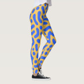 Turing Pattern Abstract Leggings | Blue and Gold  レギンス (右)
