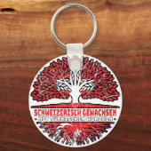 Türkei Türkisch Schweizer Schweiz Baum Wurzel Flag キーホルダー (裏面)