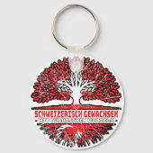 Türkei Türkisch Schweizer Schweiz Baum Wurzel Flag キーホルダー (裏面)