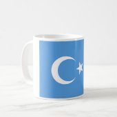 Turkestan東のUyghurの旗 コーヒーマグカップ (正面左)