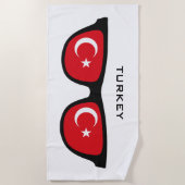 TURKEYシェードカスタム文字ビーチタオル ビーチタオル (正面)