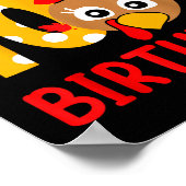 Turkey 10th Birthday Autumn Thanksgiving Party Boy ポスター (角)