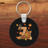 Turkey 7 Thanksgiving Pumpkin Gen Z Alpha Meme Mat キーホルダー (正面)