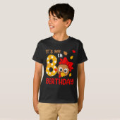 Turkey 8th Birthday Autumn Thanksgiving Party Boy  Tシャツ (正面フル)