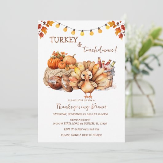 Turkey and Touchdown Thanksgiving Dinner  招待状 (スタンド正面)
